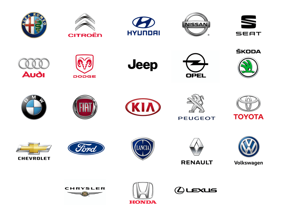 marcas cartel de coches