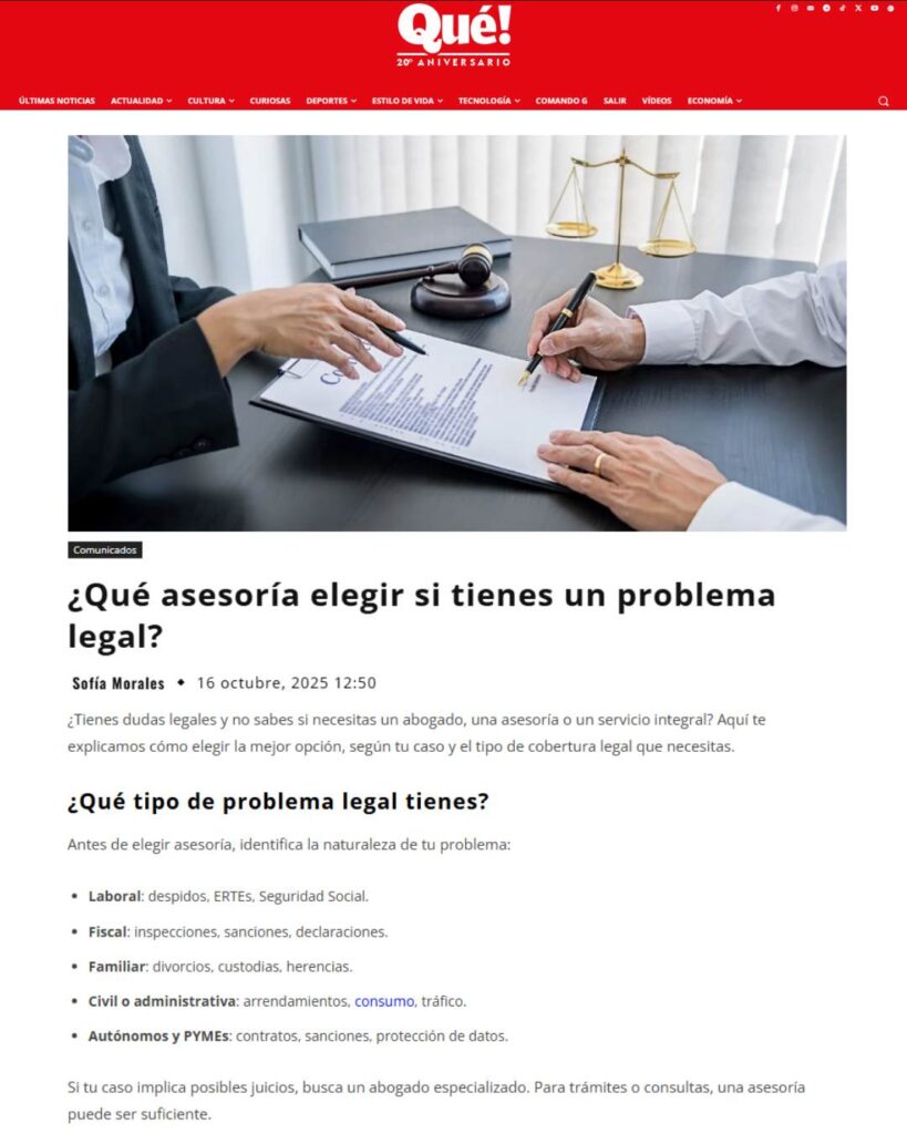 ¿Qué asesoría elegir si tienes un problema legal?
